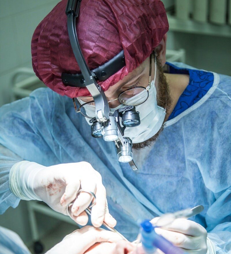 Dentist at work